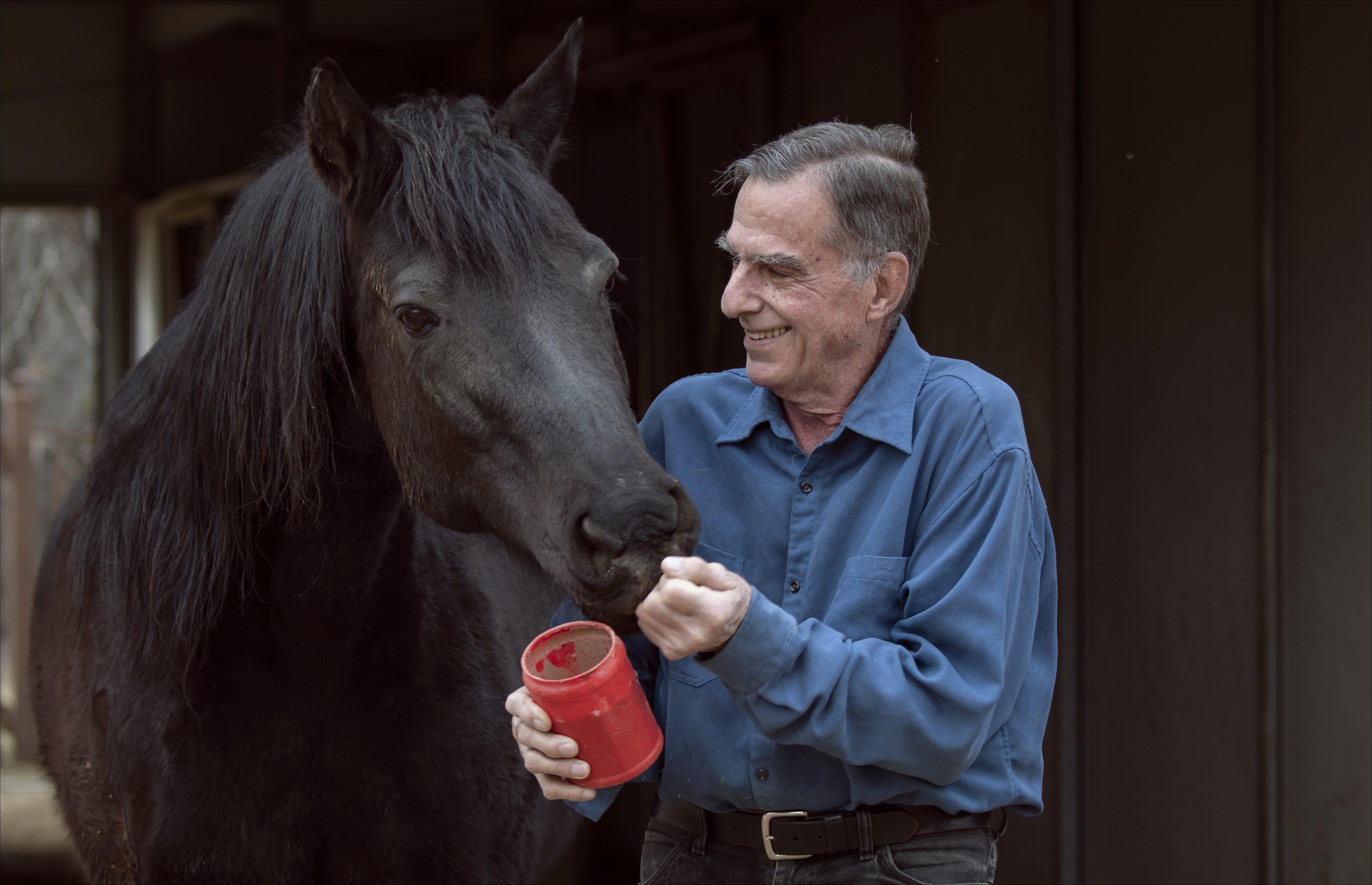 Dr Mike with his horse